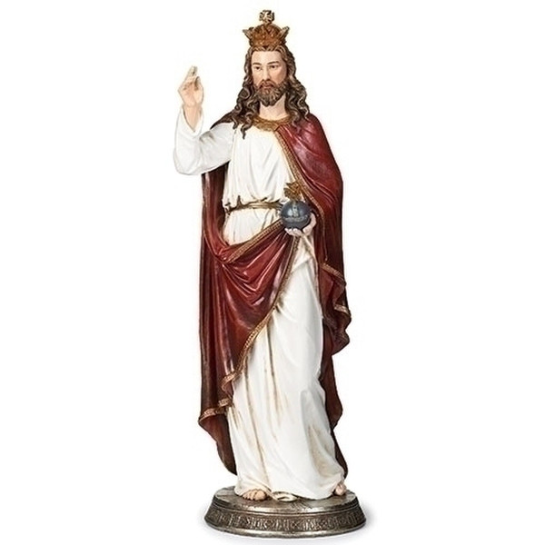 Christ the King Figure Statue Holding Orb and Cross
